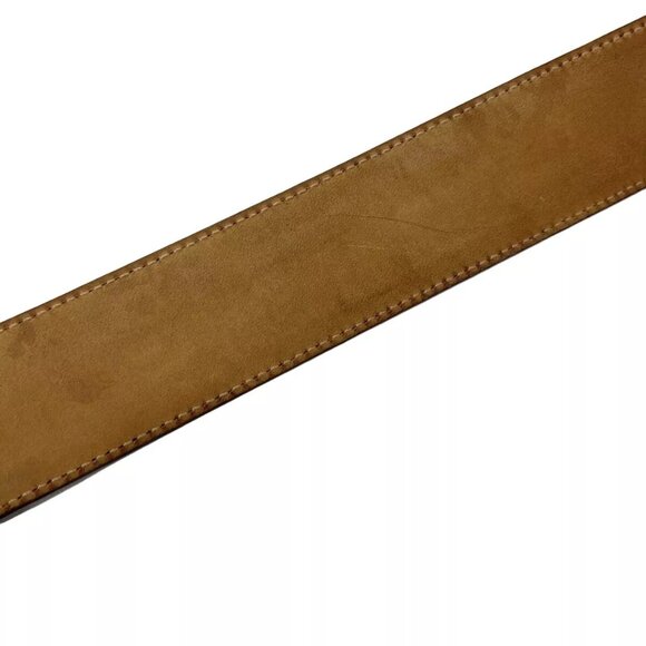 Auth GUCCI Interlocking G/Ssima Line Black Gold Leather Hardware Belt 283-121524 - Picture 5 of 7